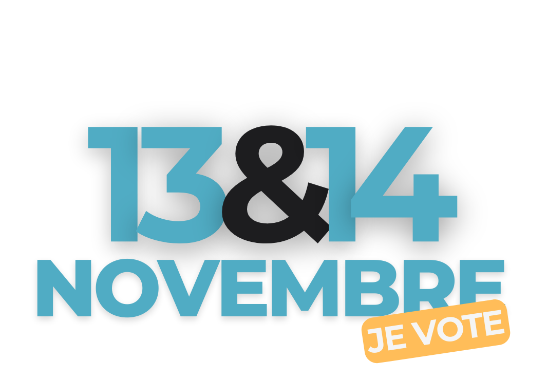 13 & 14 novembre, je vote